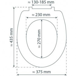 Abattant WC en MDF GREY STONE avec Frein de Chute