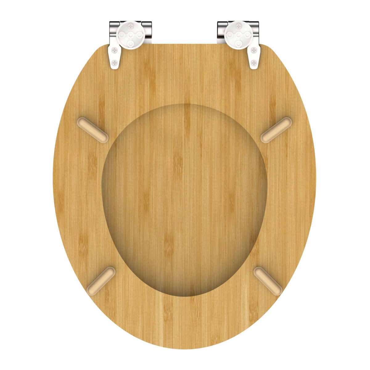 Abattant WC en Bambou Massif NATURAL BAMBOO avec Frein de Chute