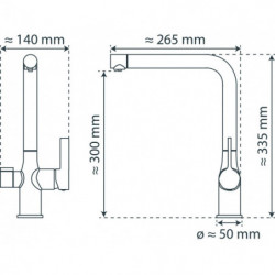 AQUASTAR PRO Mitigeur avec système de filtration, Inox