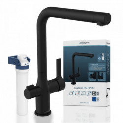 AQUASTAR PRO Mitigeur avec système de filtration, Noir mat