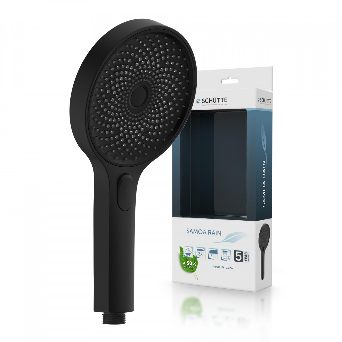 SAMOA RAIN hand shower, water-saving, matt black