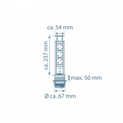 E1 Prise encastrée escamotable, triple et 2 x USB