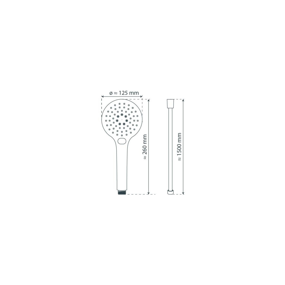 RAVEN Hand shower set, Black matt