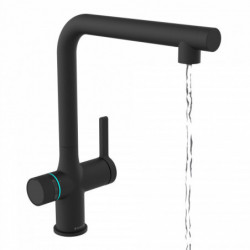 AQUASTAR PREMIUM, Sprudelwasser-Armatur mit Kühl- und Filtersystem, Schwarz