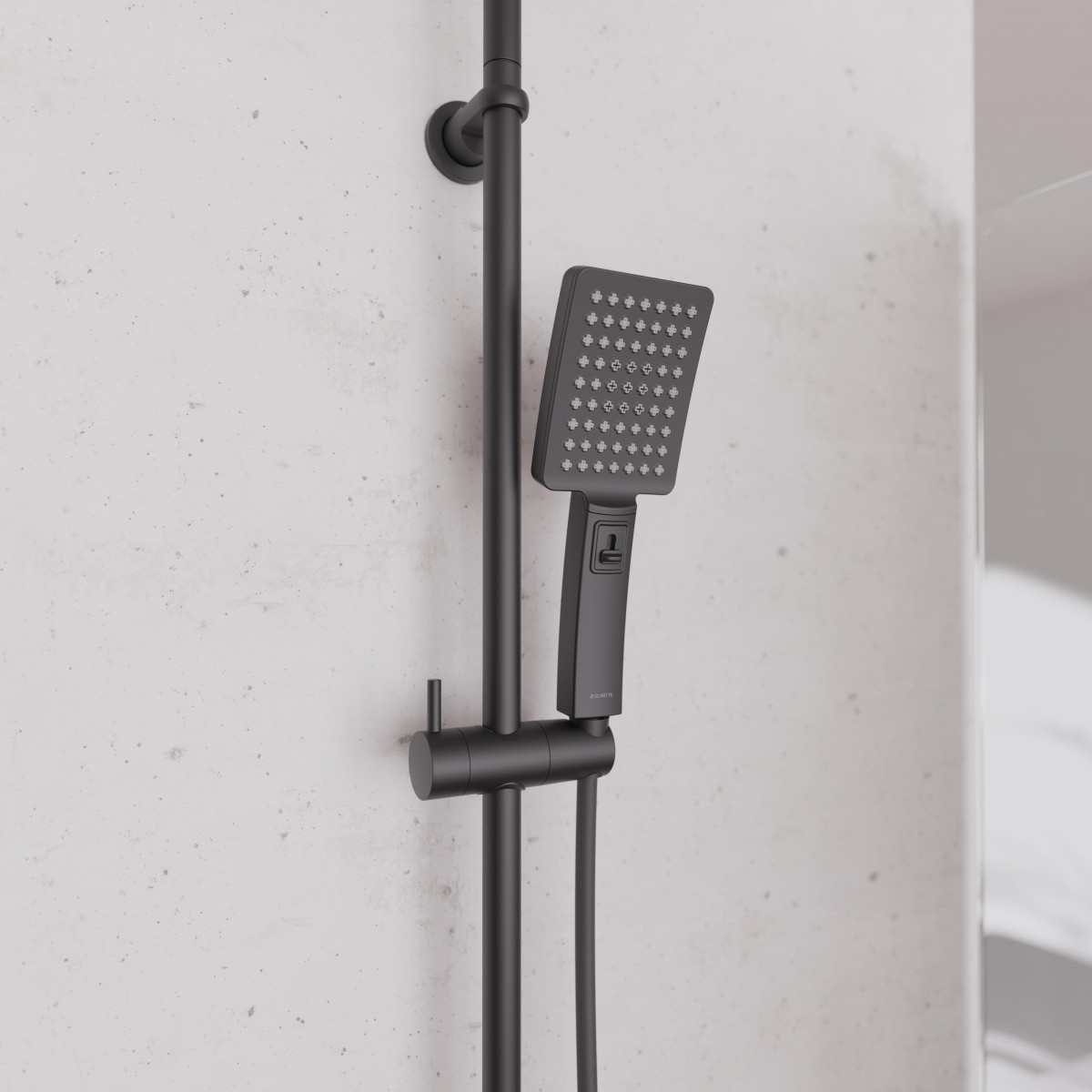MALLORCA Overhead showerset, black matt