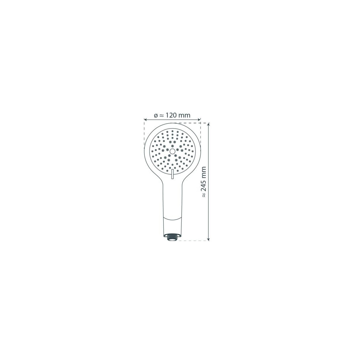BROADWAY Pomme de douche, Noir/Chrome