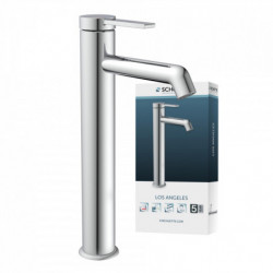 LOS ANGELES, Wash basin mixer for countertop washbasin, chrome