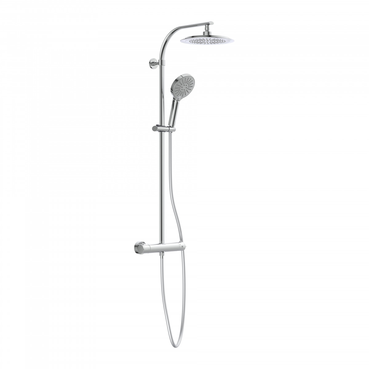 MADURA FRESH Set de douche à l'envers avec mitigeur thermostatique, Chromé
