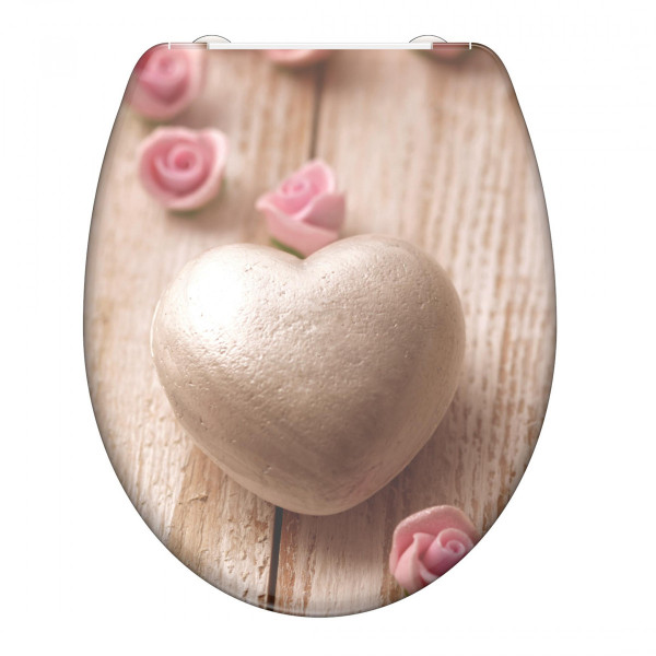 Duroplast WC-Bril ROMANTIC met Valrem en Afklikbaar Duroplast WC-Bril ROMANTIC met Valrem en Afklikbaar