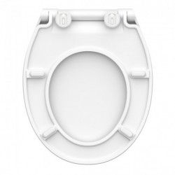 Abattant WC en Duroplast Extra Fin SLIM WHITE avec Frein de Chute et Déclipsable