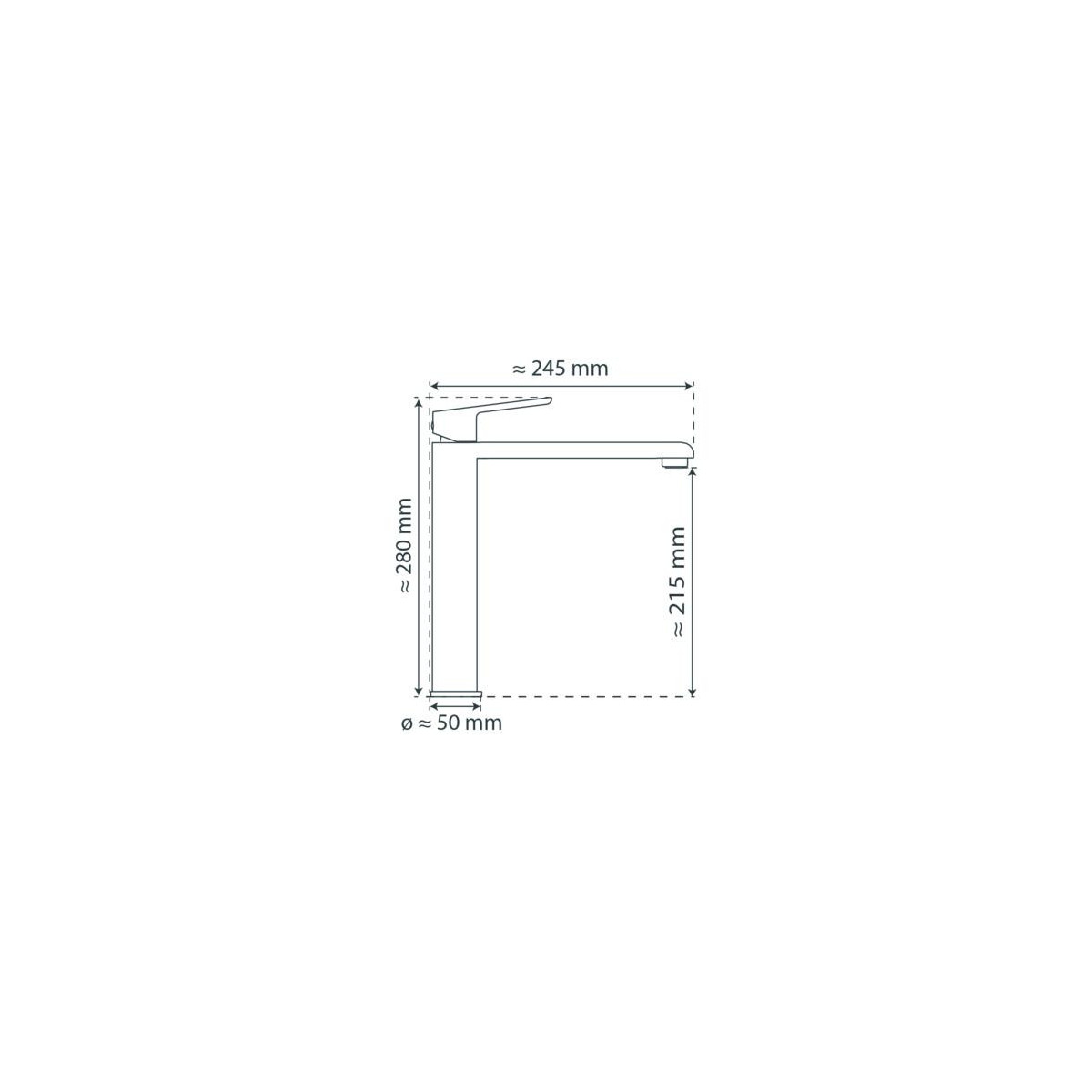 VITA Sink mixer, black matt