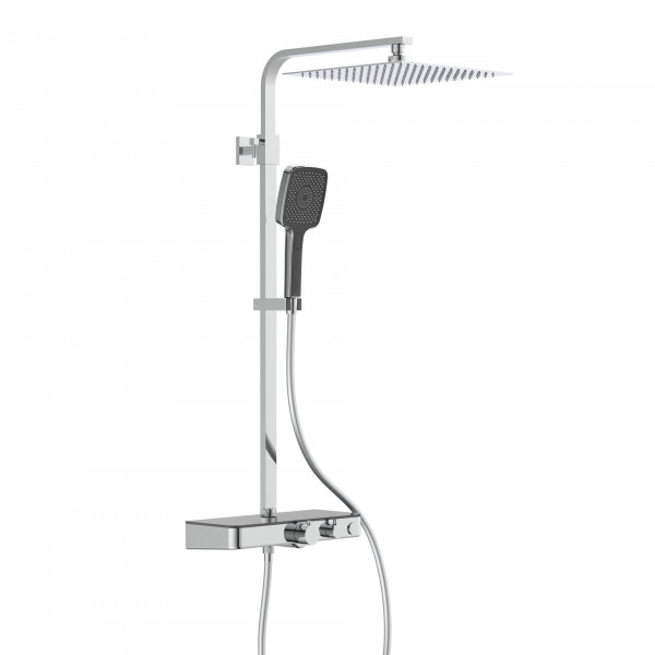 OCEAN Set de douche à l'envers avec mitigeur thermostatique, Chromé/Anthracite OCEAN Set de douche à l'envers avec mitigeur thermostatique, Chromé/Anthracite