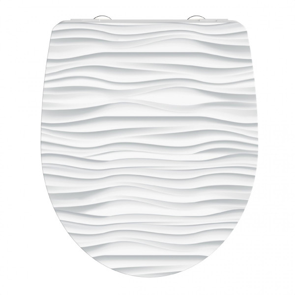 Duroplast High Gloss WC-Sitz WHITE WAVE, mit Absenkautomatik und Schnellverschluss Duroplast High Gloss WC-Sitz WHITE WAVE, mit Absenkautomatik und Schnellverschluss
