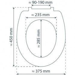 Abattant WC en Duroplast HG WHITE WAVE avec Frein de Chute et Déclipsable