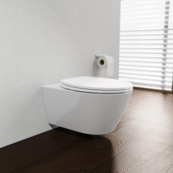 Duroplast WC-Bril WHITE, slank ontwerp met soft-close mechanisme en snelsluiting