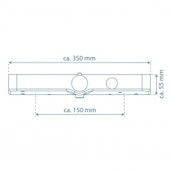 OCEAN Thermostatic tray, glass/ anthracite