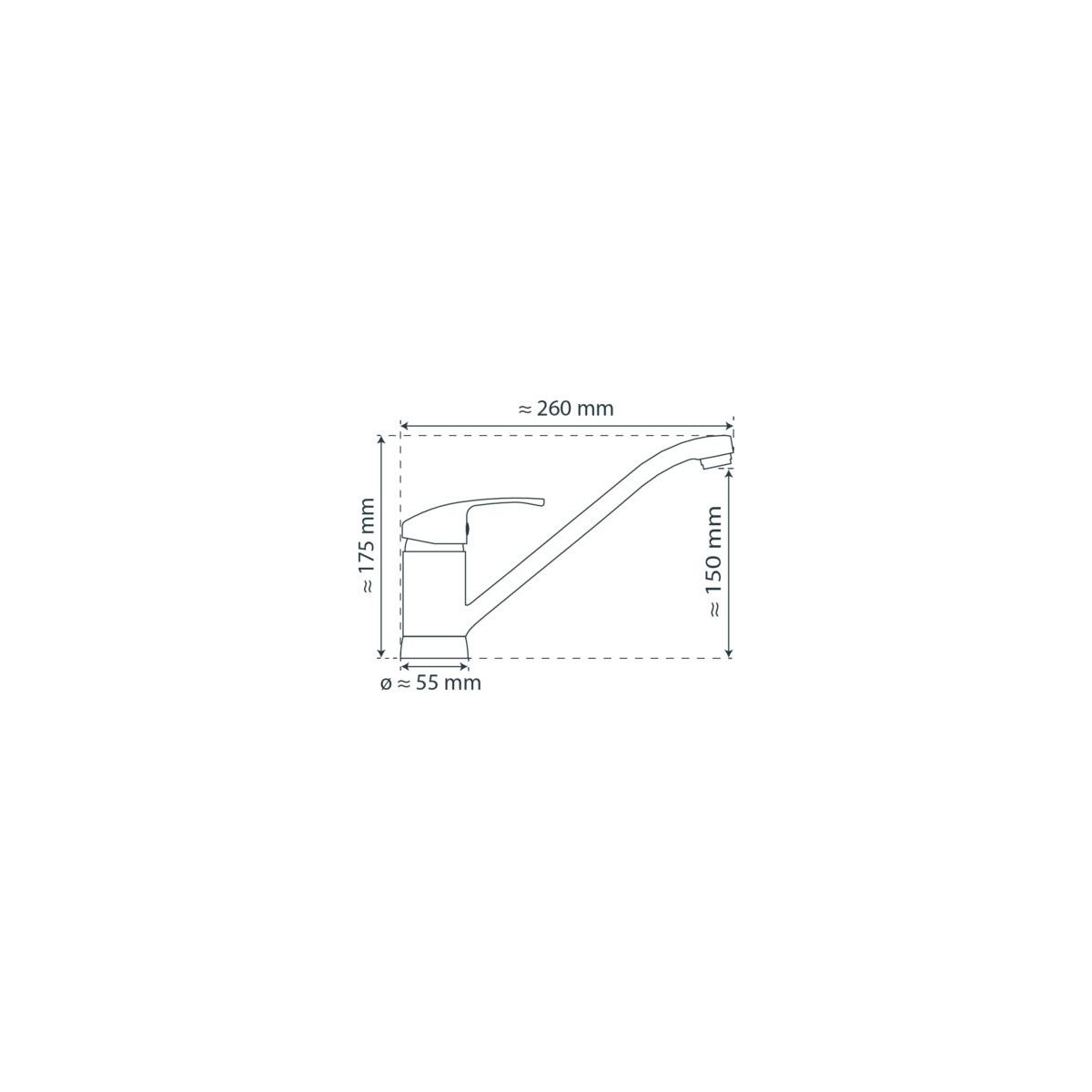 CELLINO Sink mixer low pressure, chrome