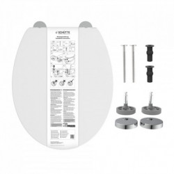 Duroplast Toilet Seat WHITE, slim Design with Soft Close and Quick Release