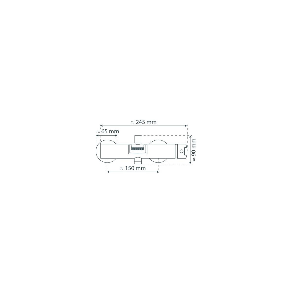 IDROVIA Bathtub mixer, chrome, with waterfall spout