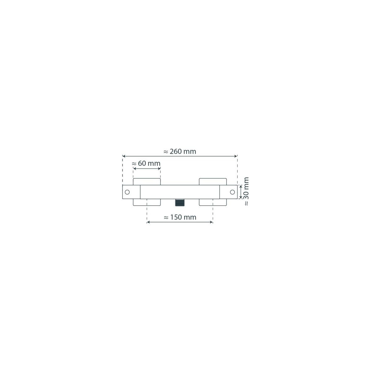 SIGNO Thermostat Duscharmatur, Chrom