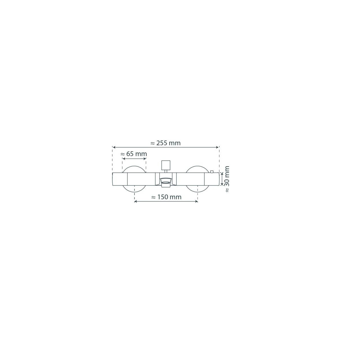 VICO Thermostatic bathtub mixer, chrome