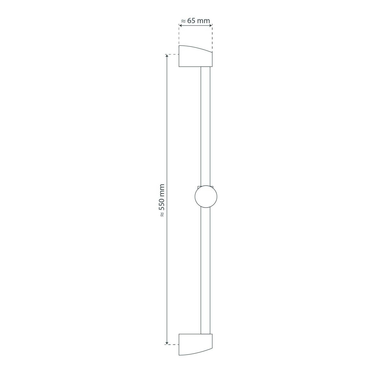 STELLA Shower rail, chrome