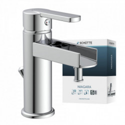 NIAGARA Wash basin mixer, chrome, with waterfall spout