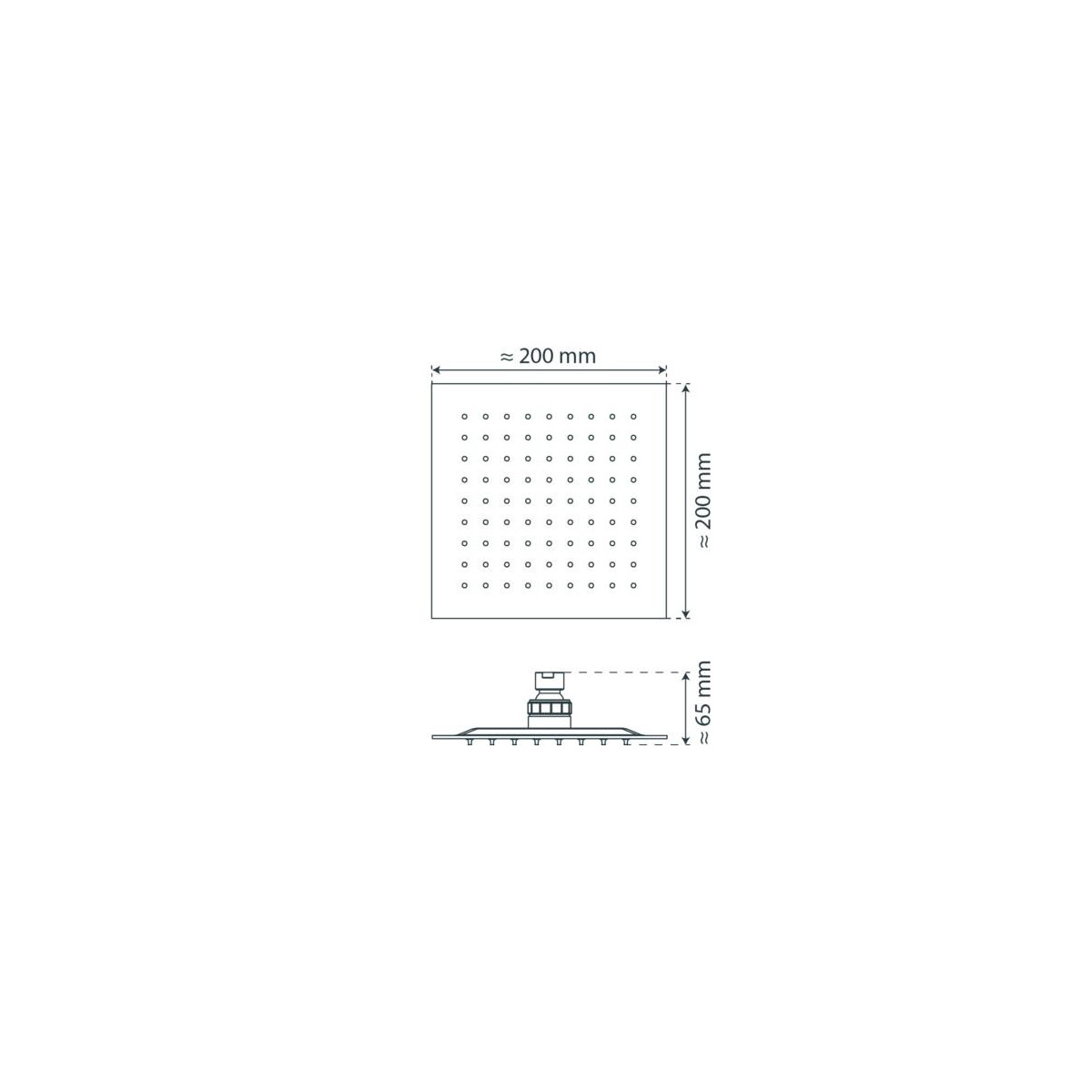 STRASBOURG Kopfbrause, Edelstahl, 69207