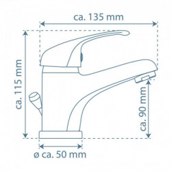 ATHOS Wash basin mixer, chrome