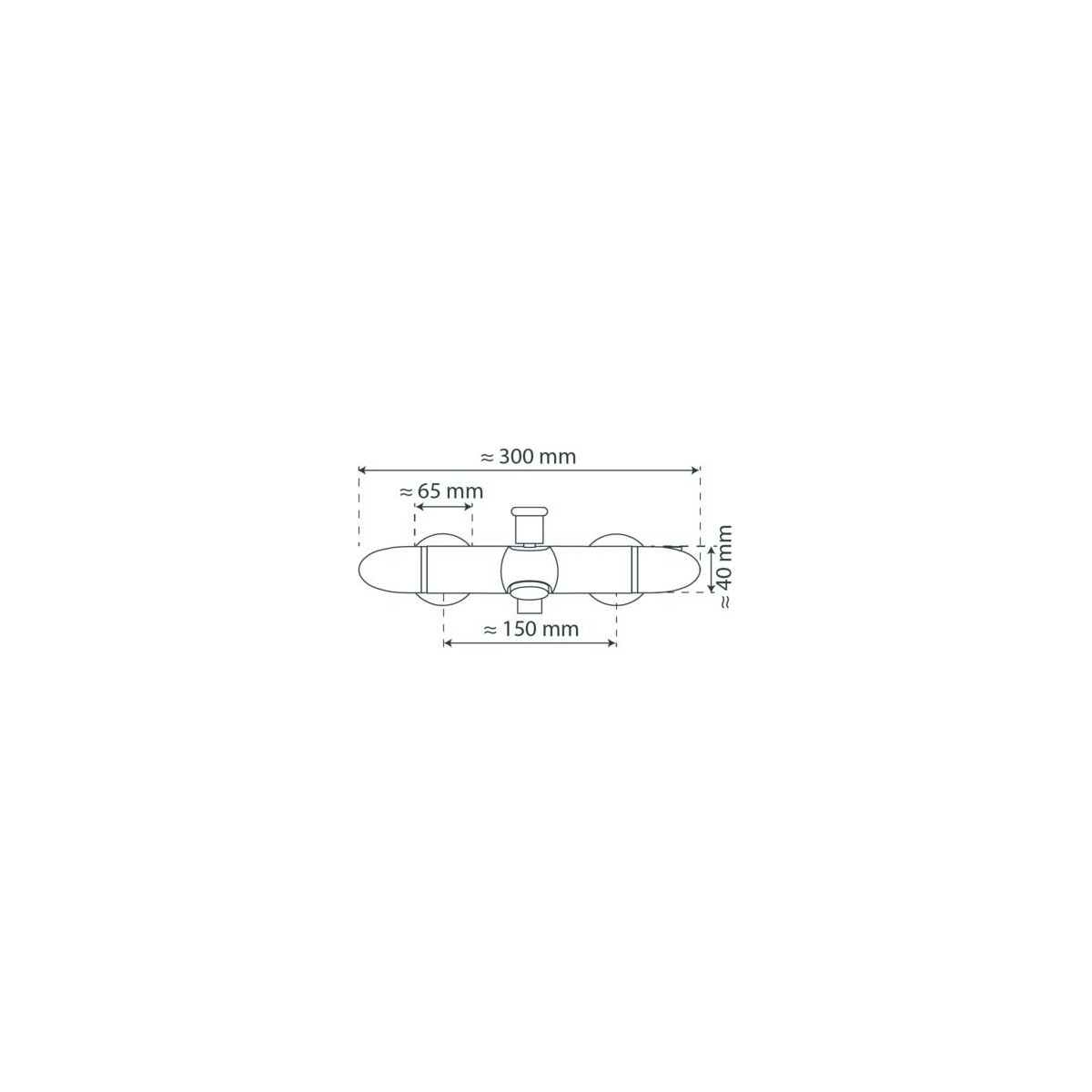 SUPRA Thermostatic bathtub mixer, chrome