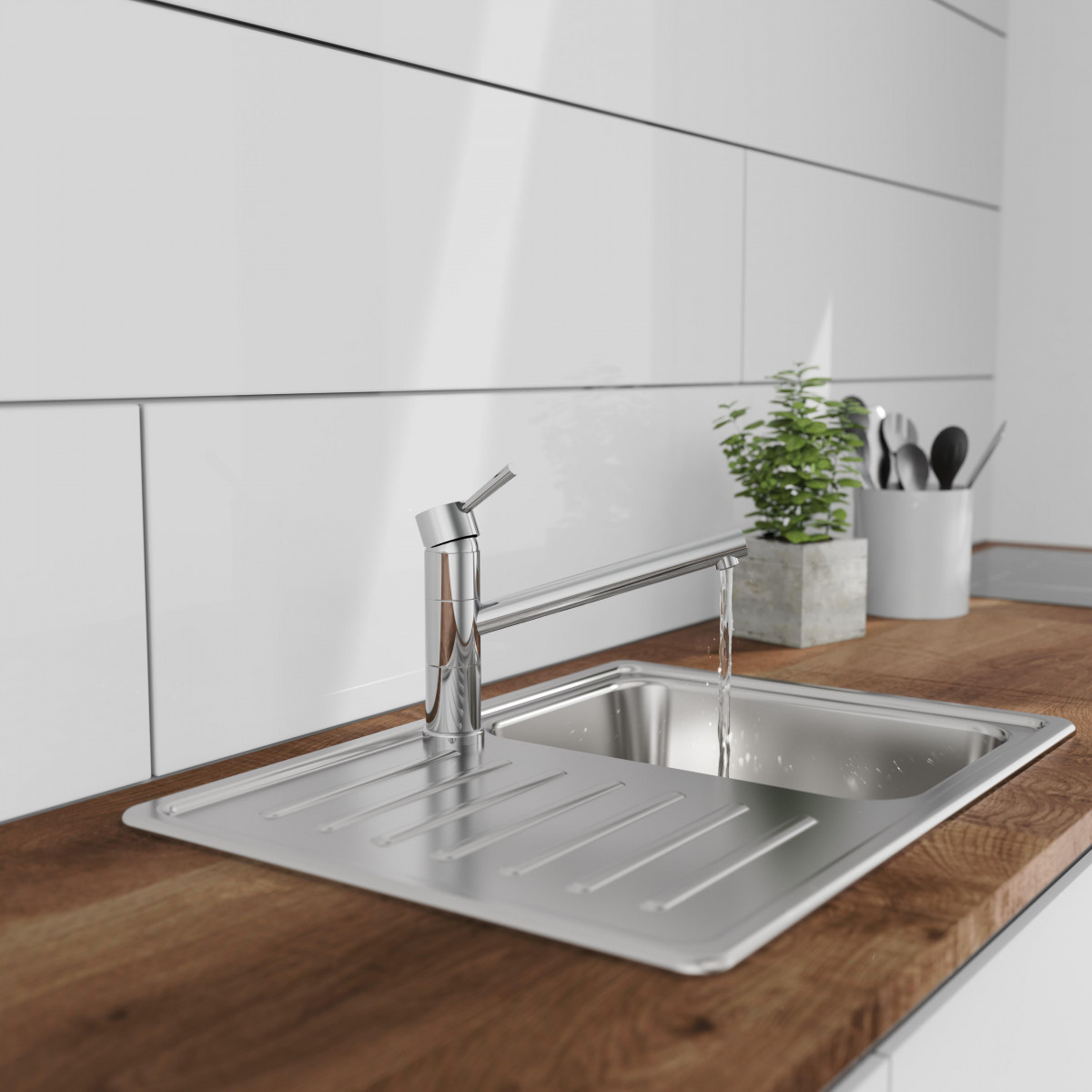 UNICORN Mitigeur cuisine basse pression, Chromé