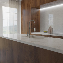 CORNWALL Sink mixer low pressure, stainless steel look, with spiral spring