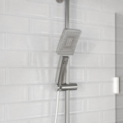 TRENTO Set douche de pluie avec Mitigeur thermostatique, Chromé