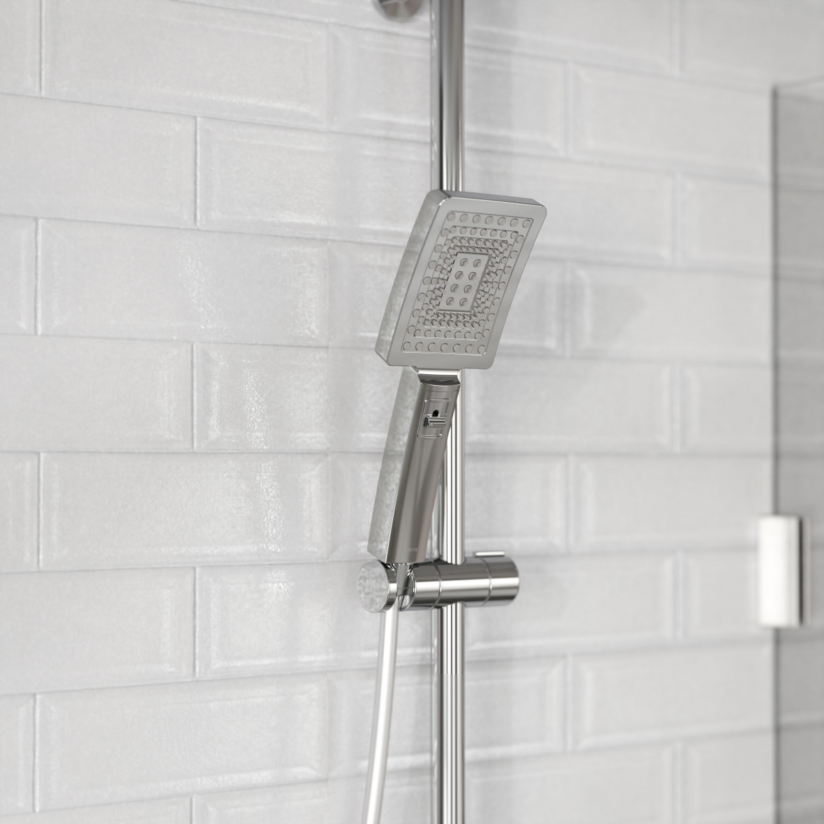 TRENTO Regendouche set met thermostatische kraan, Chroom