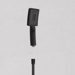 TRENTO Overhead shower set, Black matt