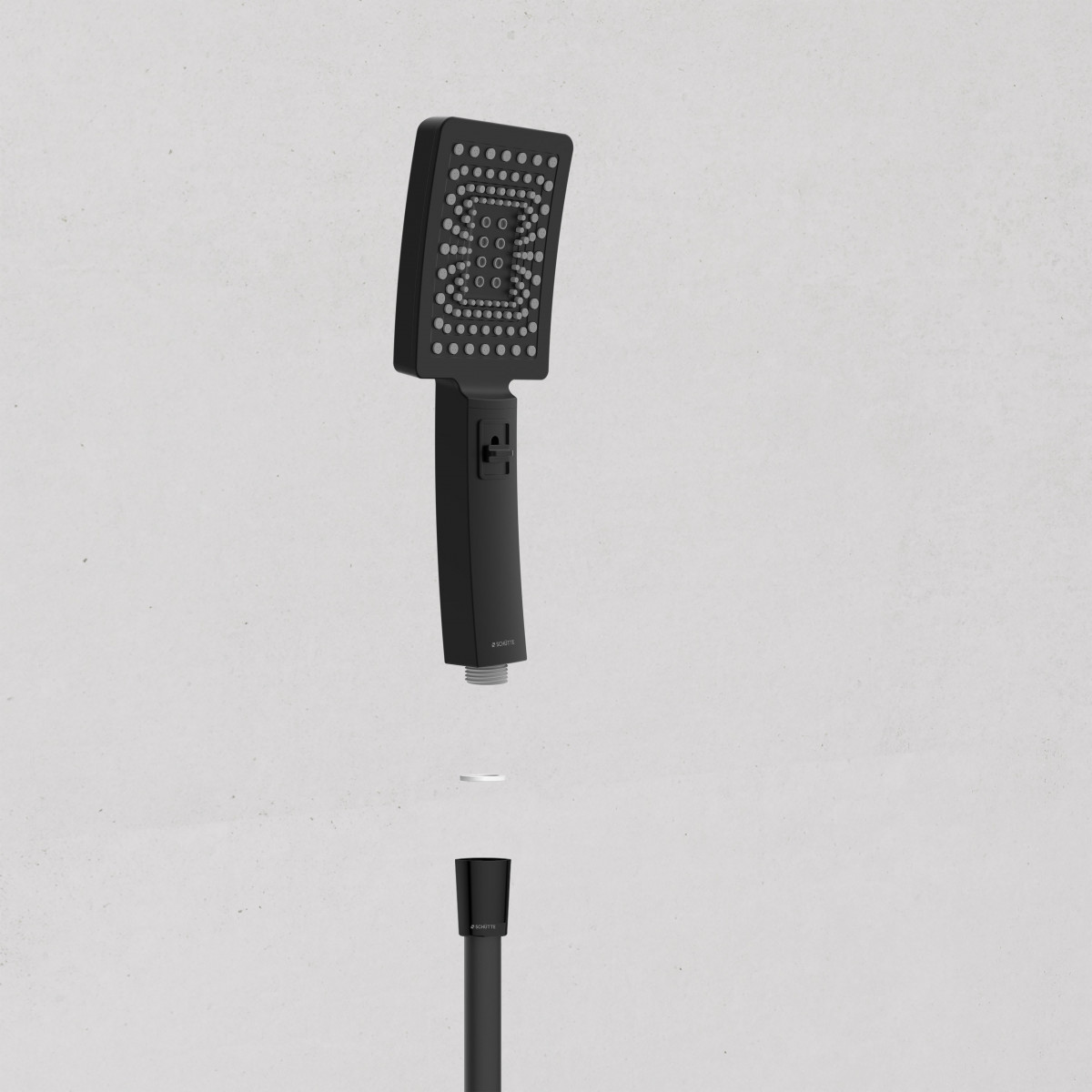 TRENTO Overhead shower set, Black matt