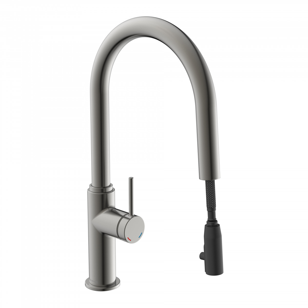 BLACKPOOL Sink mixer, graphite matt, with pull-out spout