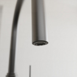 BLACKPOOL Sink mixer, graphite matt, with pull-out spout