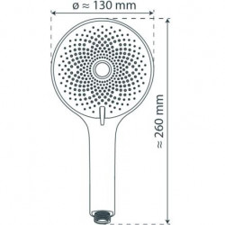 SAMOA RAIN handdouche, mat zwart