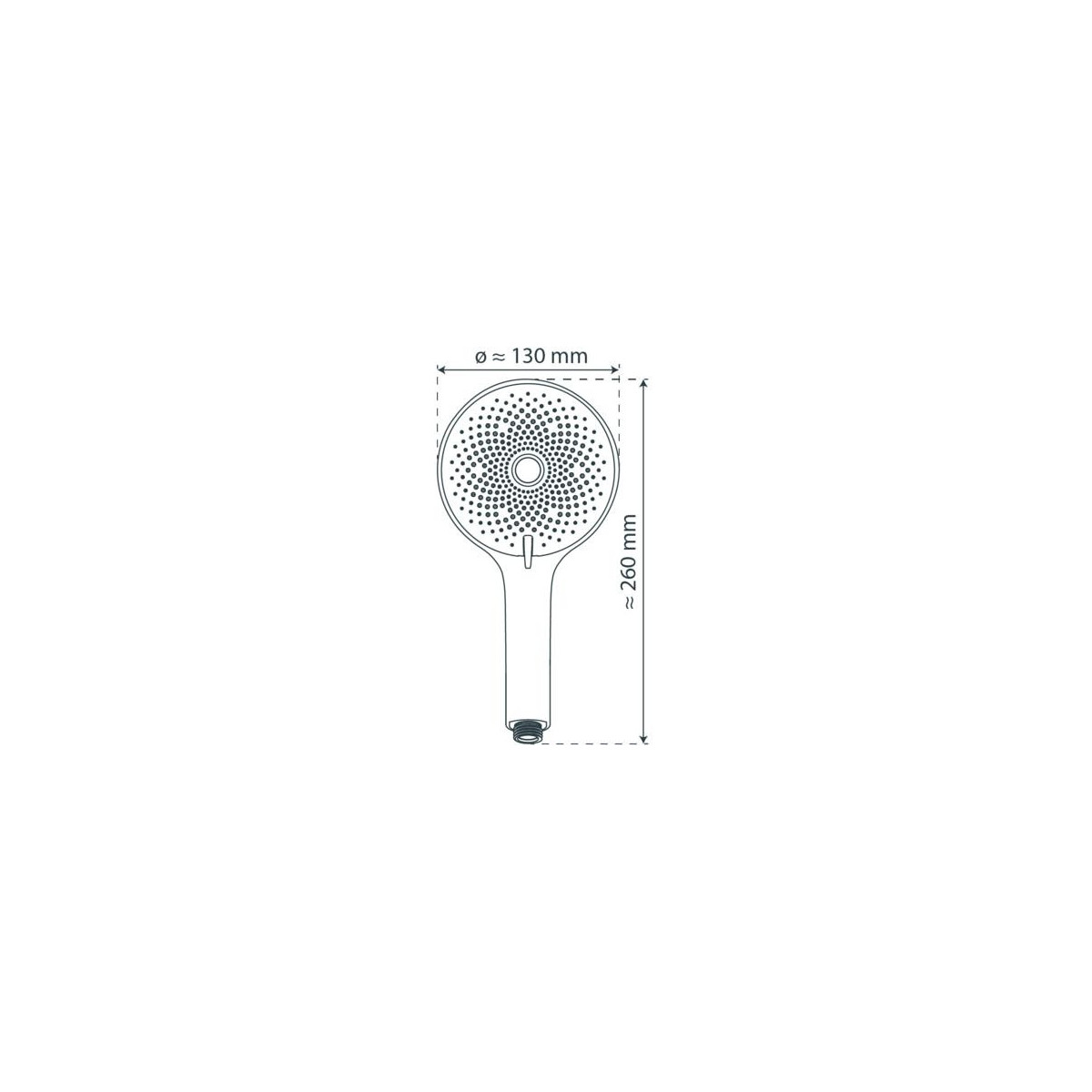 SAMOA RAIN handdouche, chroom/wit