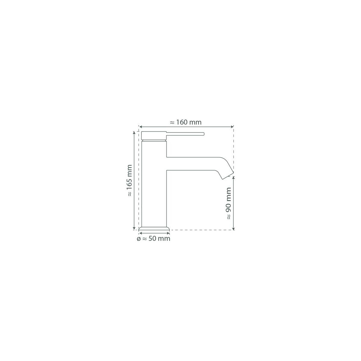 LOS ANGELES Wash basin mixer, Black matt