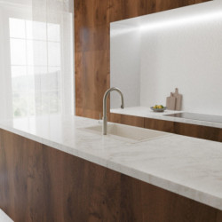 BLACKPOOL Sink mixer, stainles steel look, with pull-out spout