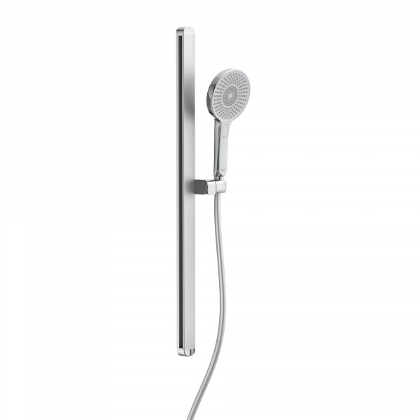 KARIBIK Shower rail set, chrome/ light grey KARIBIK Shower rail set, chrome/ light grey