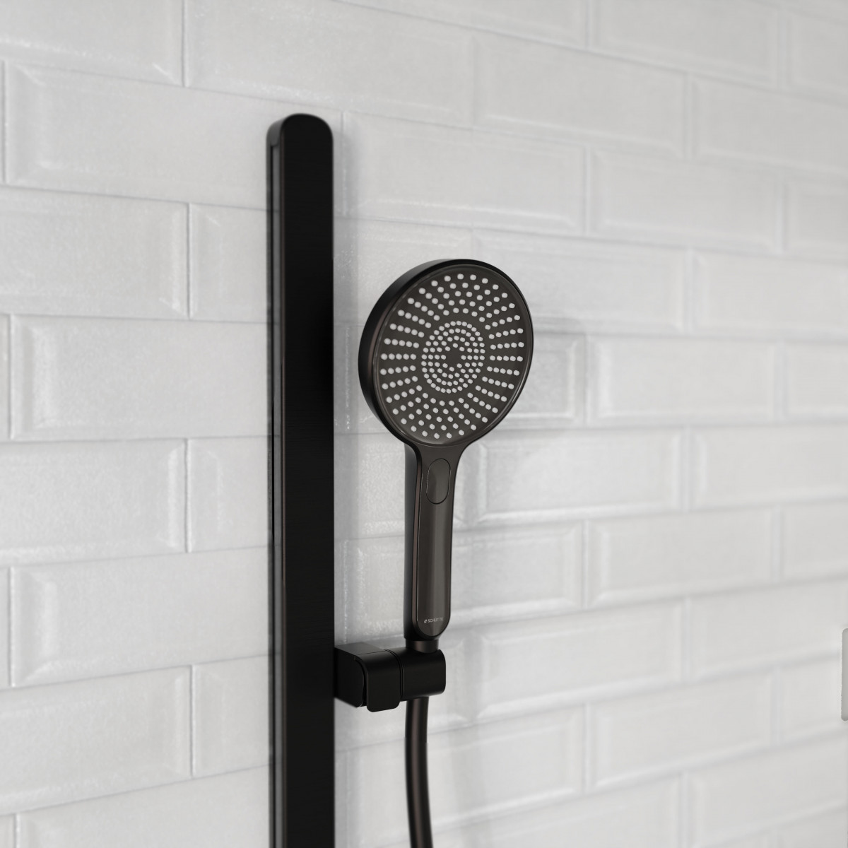 KARIBIK Shower rail set, Black matt