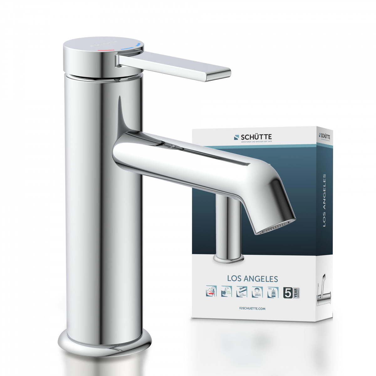 LOS ANGELES Robinetterie de lavabo, Chrome