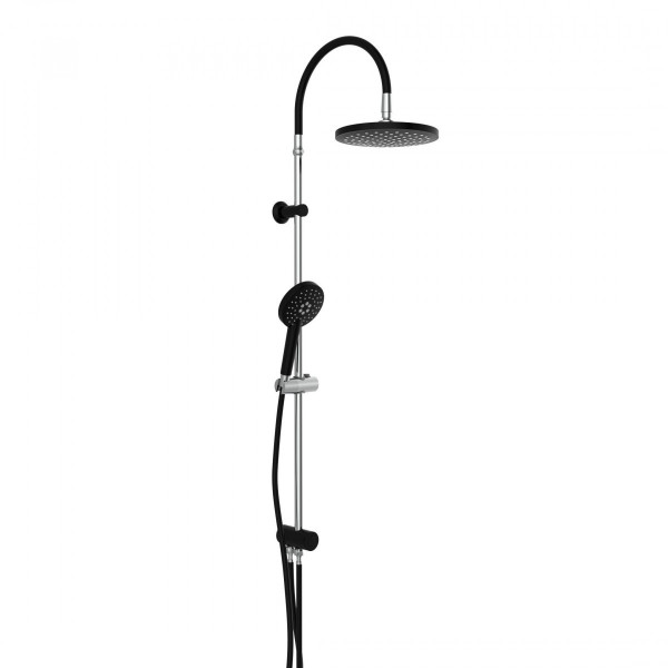 MATAO RAIN Überkopf-Brauseset, Chrom/Schwarz matt MATAO RAIN Überkopf-Brauseset, Chrom/Schwarz matt