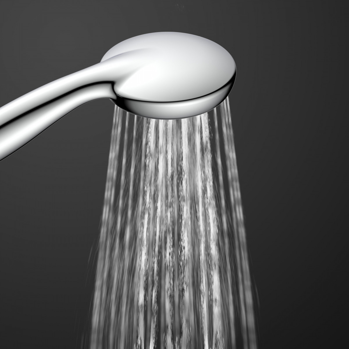 AQUASTAR hoofddoucheset, chroom/antraciet, met aflegvlak
