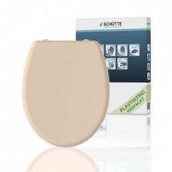 Duroplast WC-Sitz BEIGE, mit Absenkautomatik und Schnellverschluss