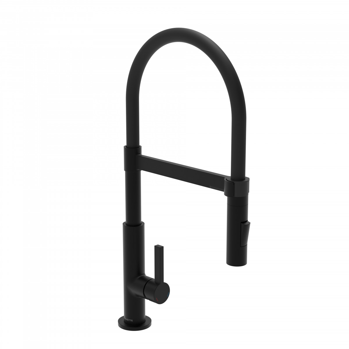 MIAMI Sink mixer, black matt, with soft-touch hose