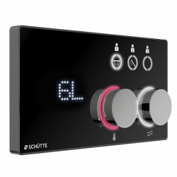 AQUADOT Digital shower system, chrome/black matt, with smart control